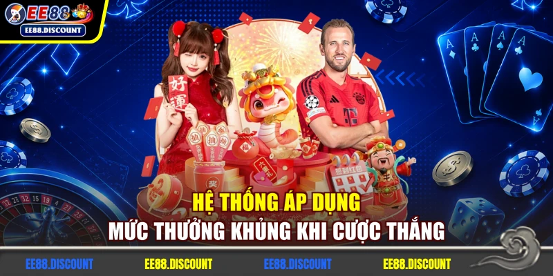 Hệ thống áp dụng mức thưởng khủng khi cược thắng